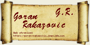 Goran Rakazović vizit kartica